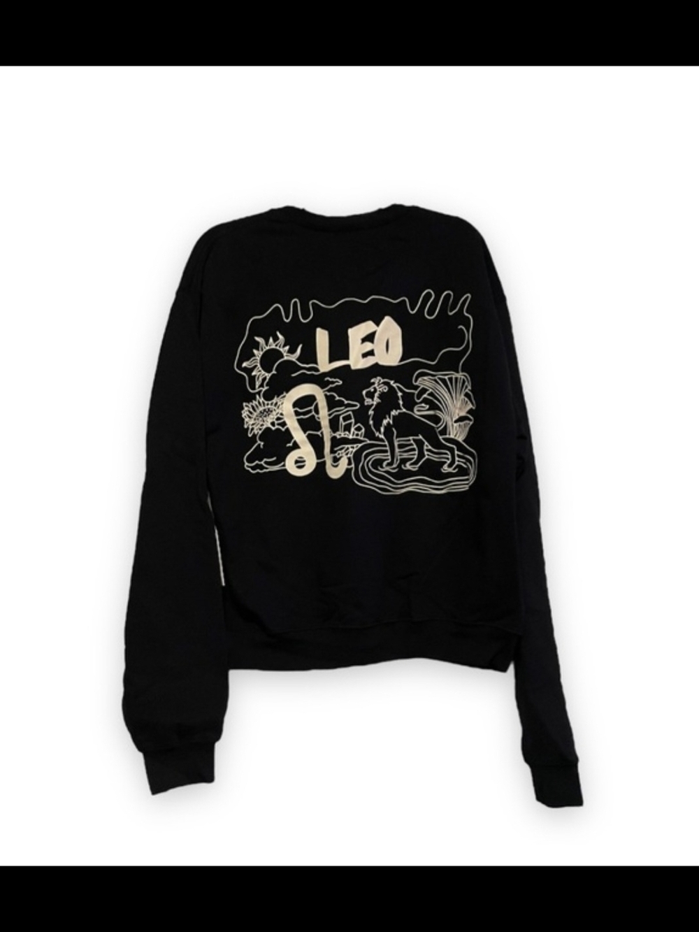 Good American Black Sweatshirt with Cream Tag Detail